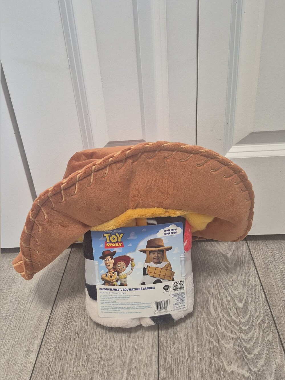 Disney Pixar Toy Story Woody Kids Silk-Touch Hooded Blanket With Cowboy Hat